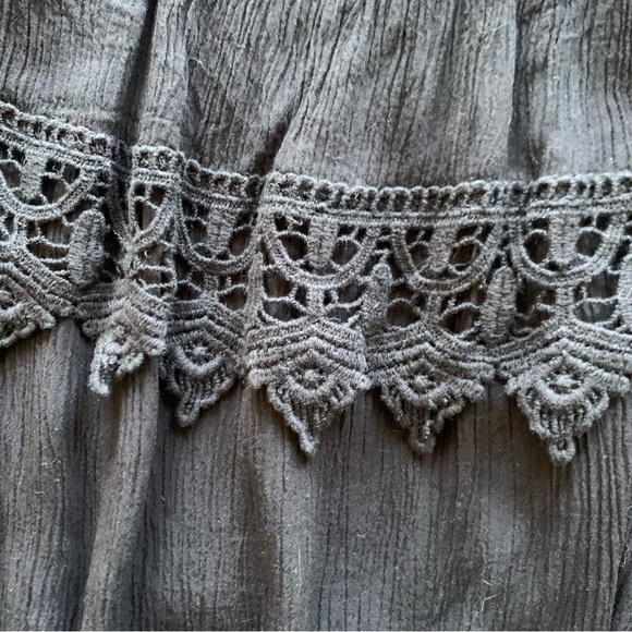 Off the shoulder embroidered lace trim top - Picture 2 of 3